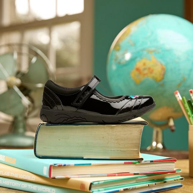 Clarks Relda Spark school shoes.